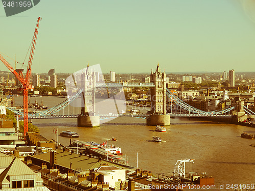 Image of Retro looking Tower Bridge London