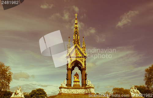 Image of Retro looking Albert Memorial London