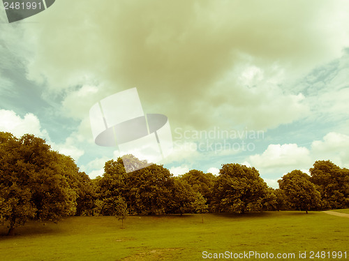 Image of Retro looking Kensington gardens London