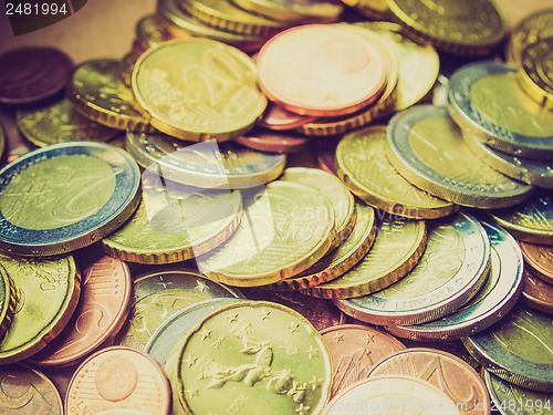 Image of Retro look Euro coins