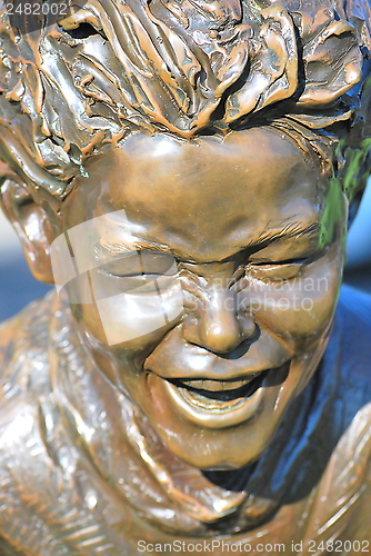 Image of School kid statue.