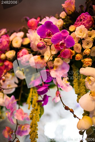 Image of floral wedding arch