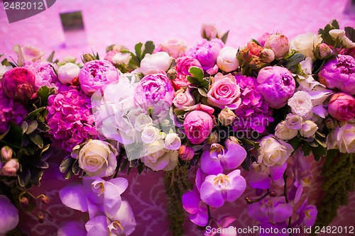 Image of floral wedding arch