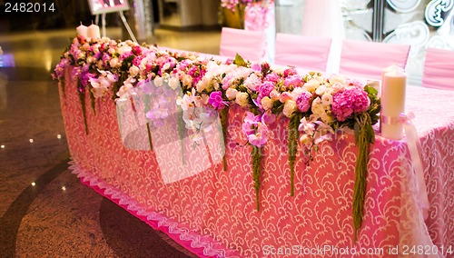 Image of Celebratory tables in the banquet hall