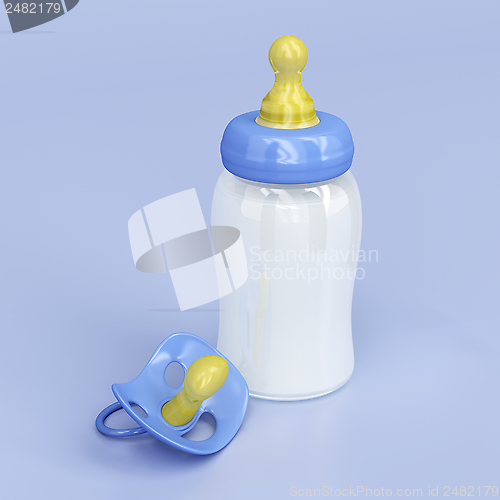 Image of Milk bottle and pacifier