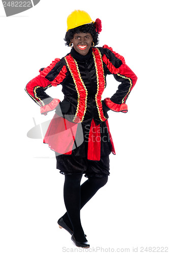 Image of Zwarte Piet acting as a builder