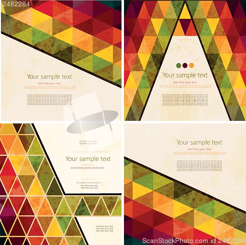 Image of Set of four Abstract Geometric Background