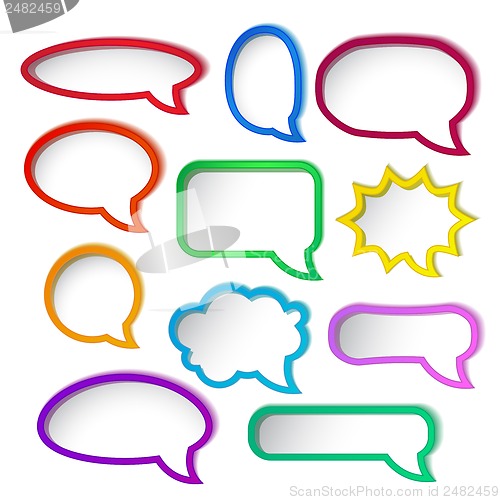 Image of Colorful speech bubble frames.