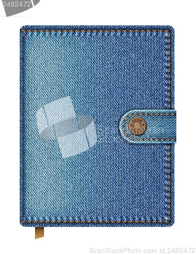 Image of Blue denim notebook