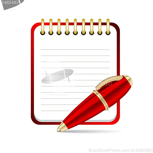 Image of Vector pen and notepad icon