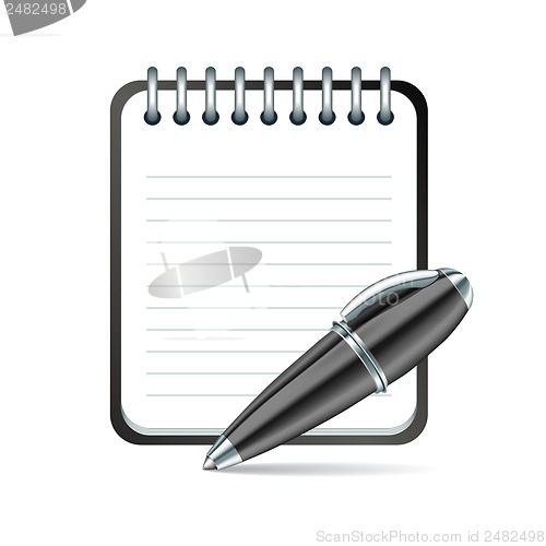 Image of Vector pen and notepad icon