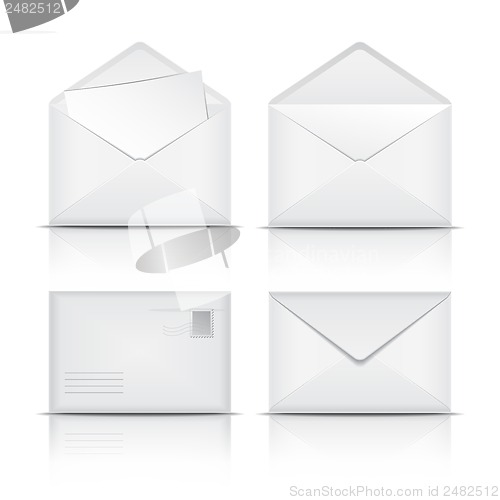 Image of Set of White envelopes.