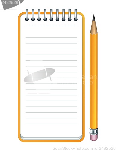 Image of Vector pencil and notepad icon