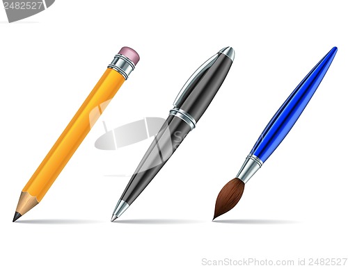 Image of Pen tools isolated on the white background