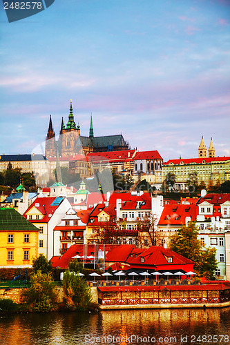 Image of Overview of old Prague from Charles bridge side