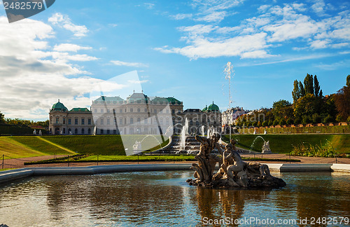 Image of Belvedere palace in Vienna, Austria