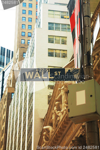 Image of Wall street sign