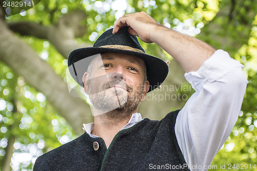 Image of Portrait of traditional Bavarian man