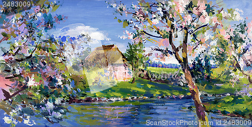 Image of spring motif painting