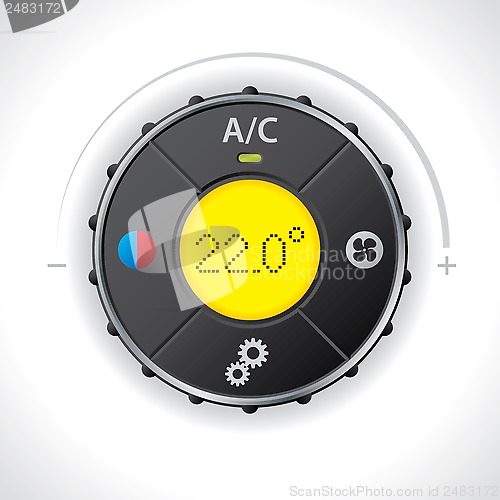 Image of Air condition gauge with yellow led