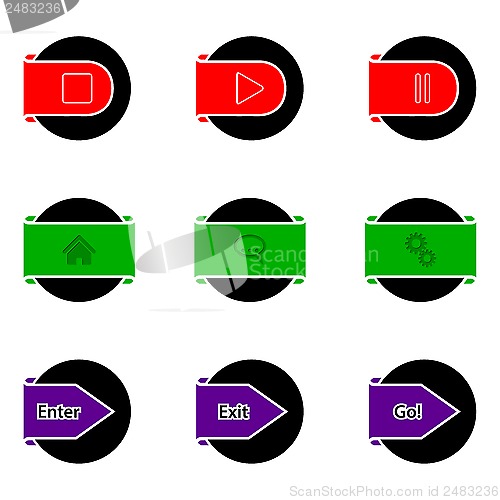 Image of Simple color button design