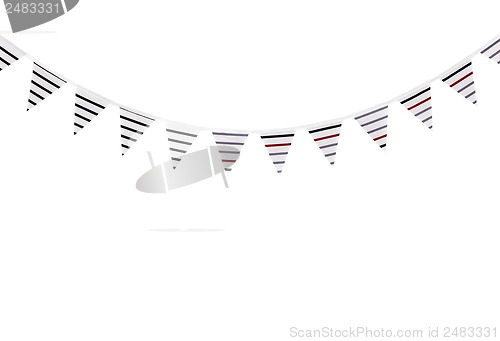 Image of Striped bunting on white background