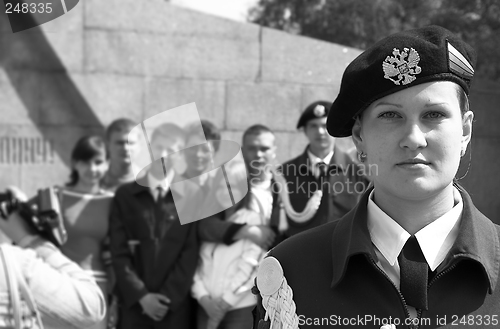 Image of teens in uniform on the Victory Day