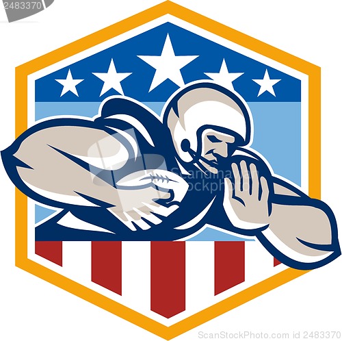 Image of American Football Running Back Fend-Off Crest