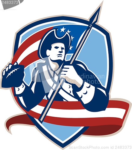 Image of American Patriot Football Quarterback Shield
