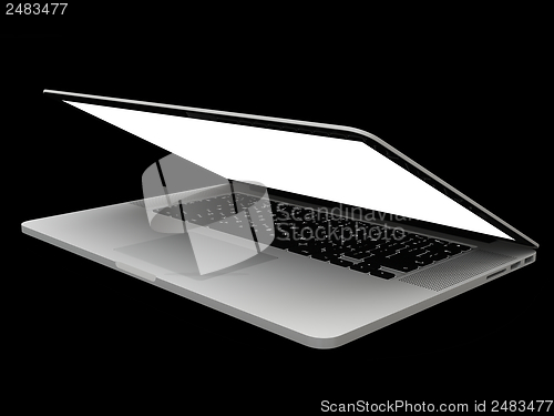 Image of Laptop with white screen