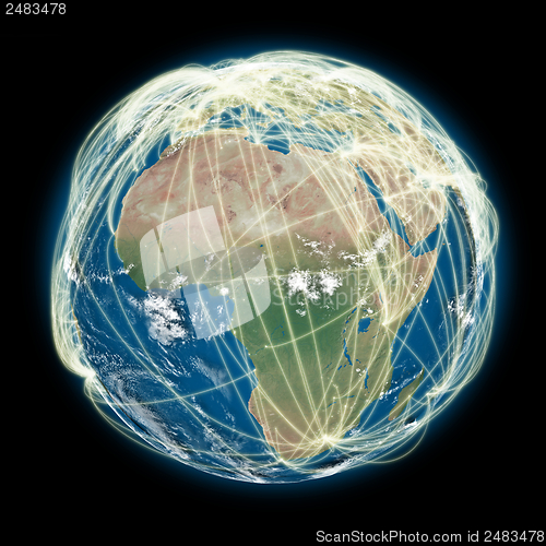 Image of Connected world Africa view