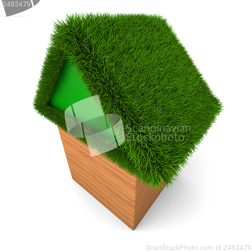 Image of House with green roof