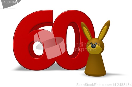 Image of number and rabbit