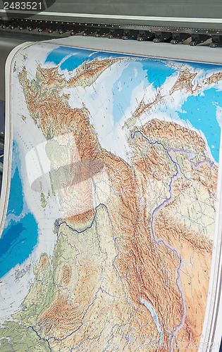 Image of Plotter plotting map