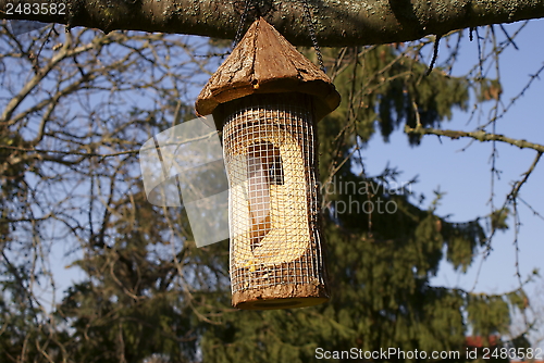 Image of empty tube feeder for birds