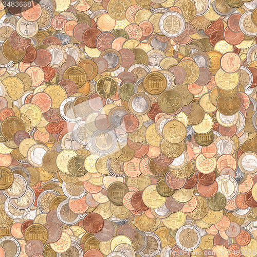 Image of Euro coins background