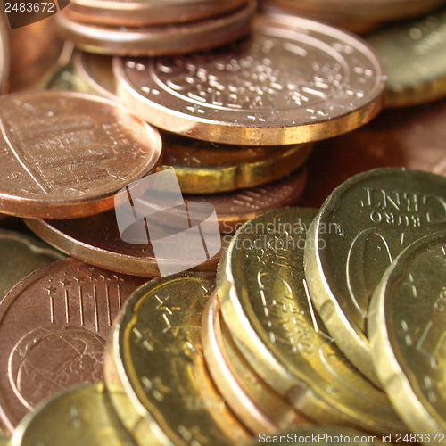 Image of Euro coins background