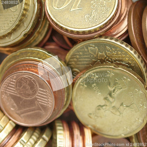 Image of Euro coins background