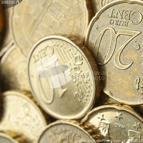 Image of Euro coins background