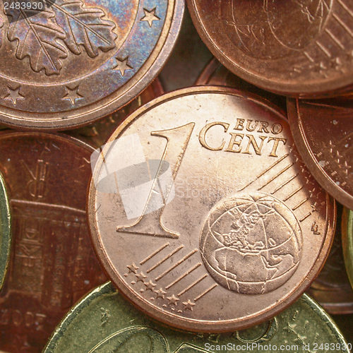Image of Euro coins background