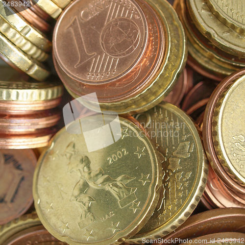 Image of Euro coins background