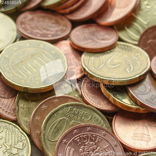 Image of Euro coins background