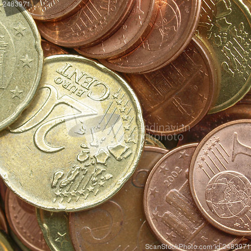 Image of Euro coins background