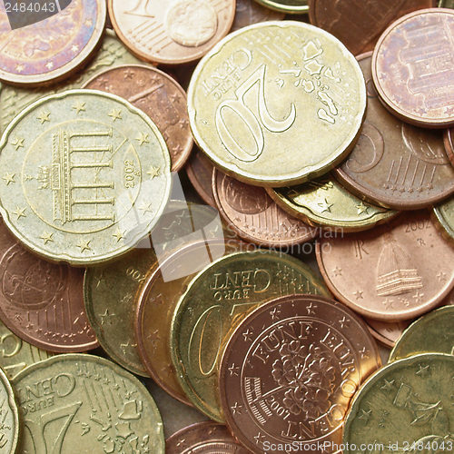 Image of Euro coins background