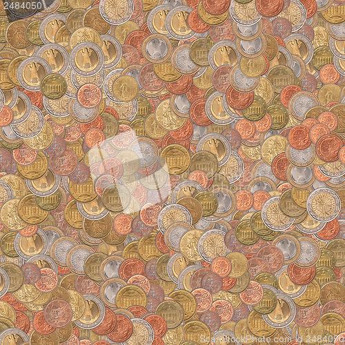 Image of Euro coins background