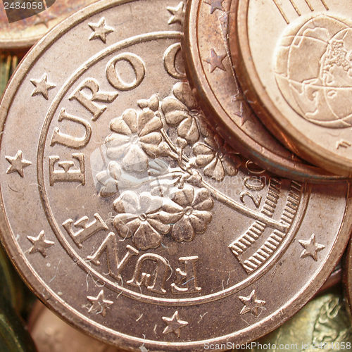 Image of Euro coins background