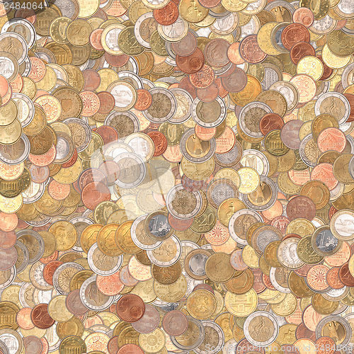 Image of Euro coins background