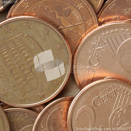 Image of Euro coins background