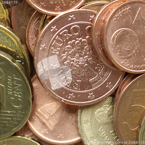 Image of Euro coins background