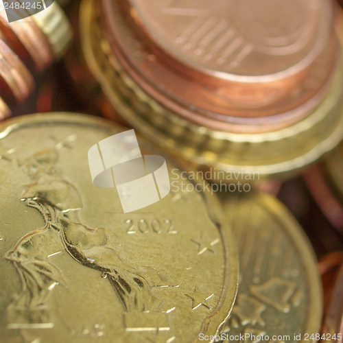 Image of Euro coins background
